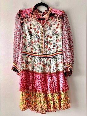 NEW ALICE + OLIVIA DRESS TIERED RUFFLE SIZE 8